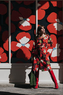 ROBE DANIELLA PANSY FLOWERS