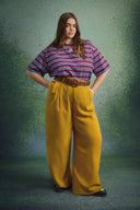 T-SHIRT STAN RAYURES CABERNET