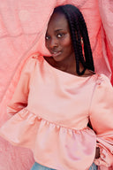TOP SOPHIE SATIN ROSE
