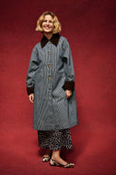 MANTEAU TIMMY RAYURES NAVY