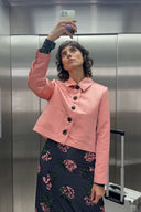 VESTE SUZETTE SATIN ROSE