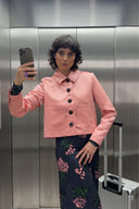 VESTE SUZETTE SATIN ROSE