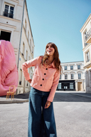 VESTE SUZETTE SATIN ROSE