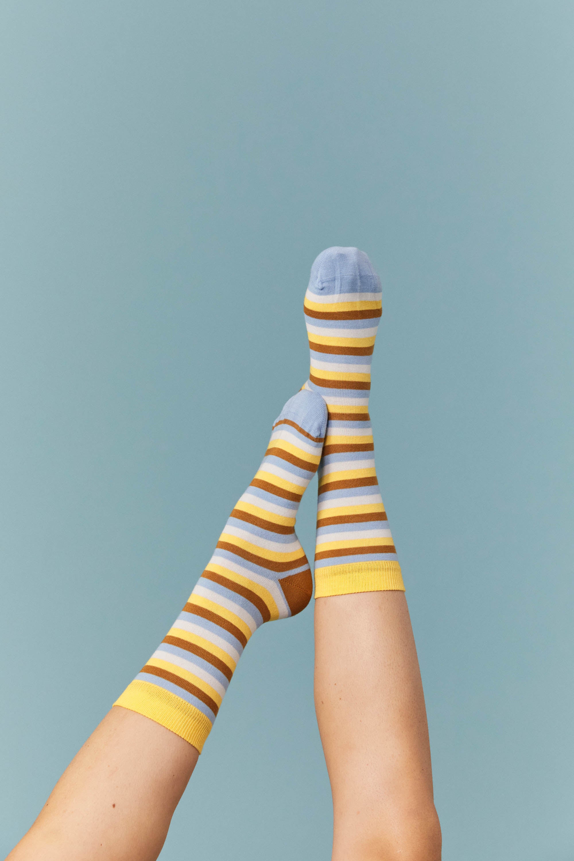 Chaussettes pour femme lot de 2 uni/rayé multicolore - Long Life Cool