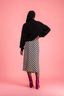 JUPE HELOÏSE RAYURES NOIRES