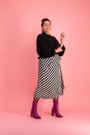 JUPE HELOÏSE RAYURES NOIRES