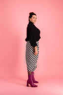 JUPE HELOÏSE RAYURES NOIRES